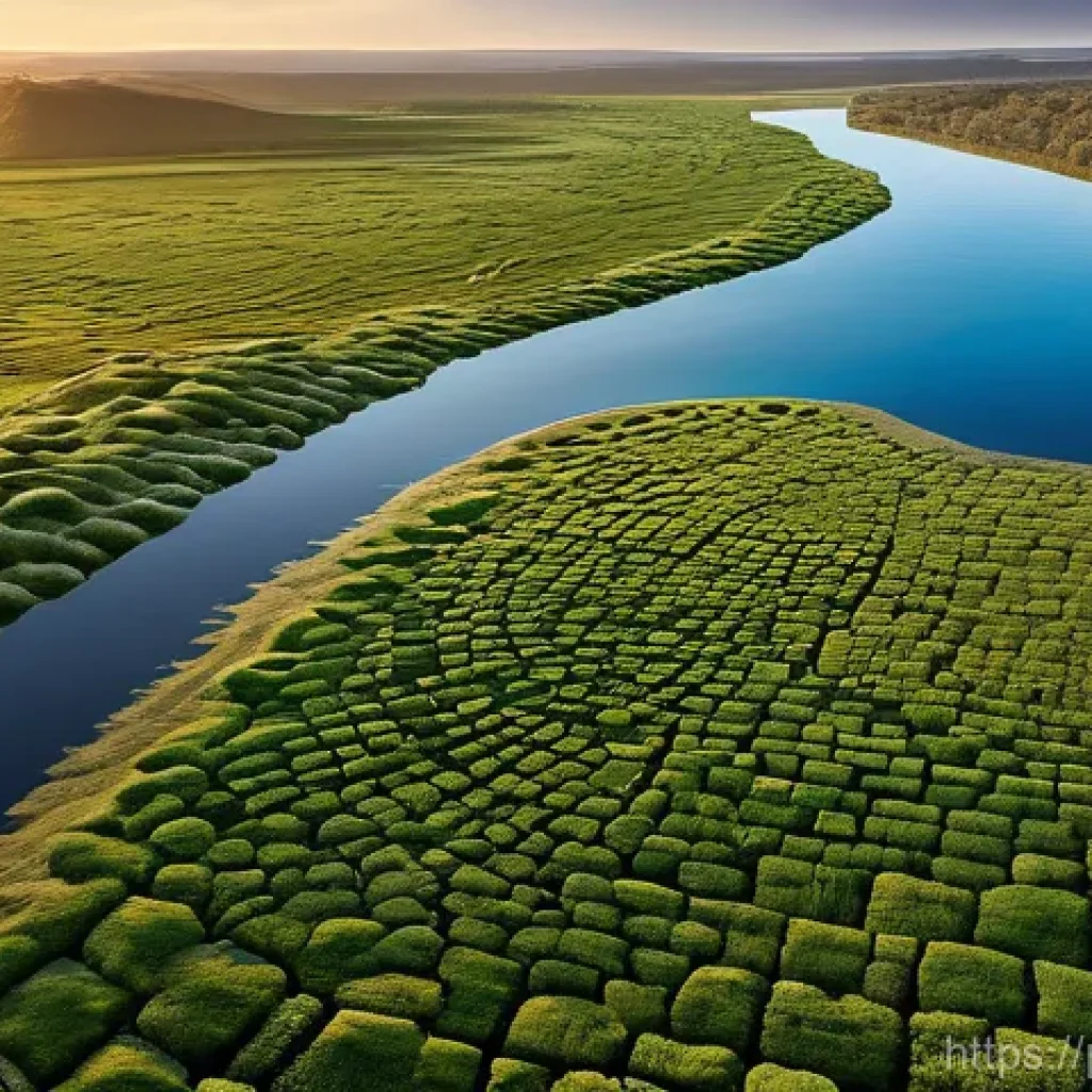 생태계 복원 기술과 생물 다양성 - **"Aerial Restoration: A Fleet of Eco-Drones"**
A breathtaking, panoramic view of a vast, previo...