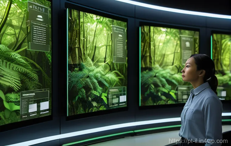 생태계 복원 기술과 생물 다양성 - **"Aerial Restoration: A Fleet of Eco-Drones"**
    A breathtaking, panoramic view of a vast, previo...