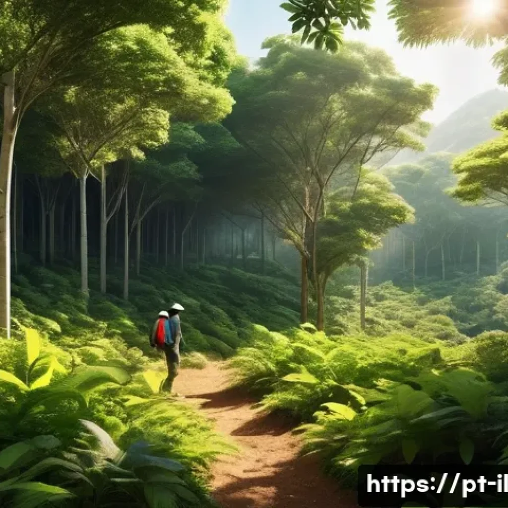 생태계 복원 기술과 발생 가능한 갈등 - **Prompt 1: Technology-Driven Reforestation and Monitoring**
"A breathtaking aerial view of a va...