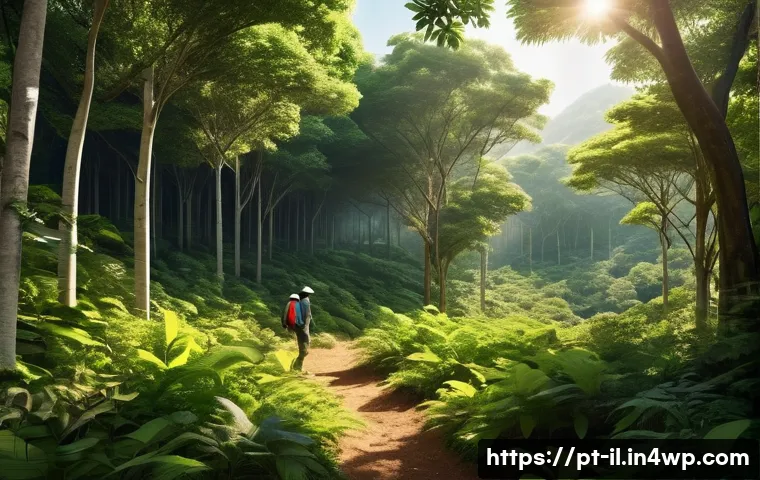 생태계 복원 기술과 발생 가능한 갈등 - **Prompt 1: Technology-Driven Reforestation and Monitoring**
"A breathtaking aerial view of a va...