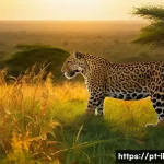 Home 20 생태계 복원 기술의 과학적 원리 - A vibrant restored Cerrado ecosystem showcasing the reintroduction of key predator species: a dense ...