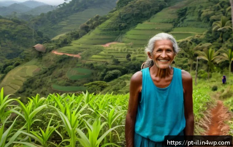 생태계 복원 기술의 필요성과 가치 - A vibrant community-driven ecological restoration scene in rural Brazil, featuring diverse local peo...