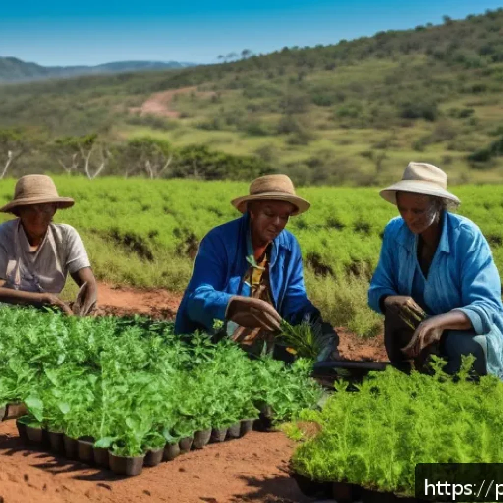 생태계 복원 기술과 지역 경제 활성화 - A vibrant rural community in Brazil’s Cerrado region actively engaged in ecological restoration: loc...